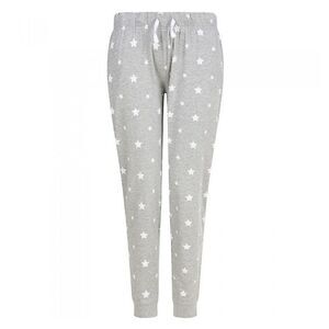 SF Unisex Adult Stars Cuffed Lounge Pants / Heather Grey/White